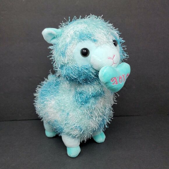 Kellytoy Other - Kellytoy Valentine's Day Eyelash Llama Plush Stuffed Animal 12" Blue White XOXO